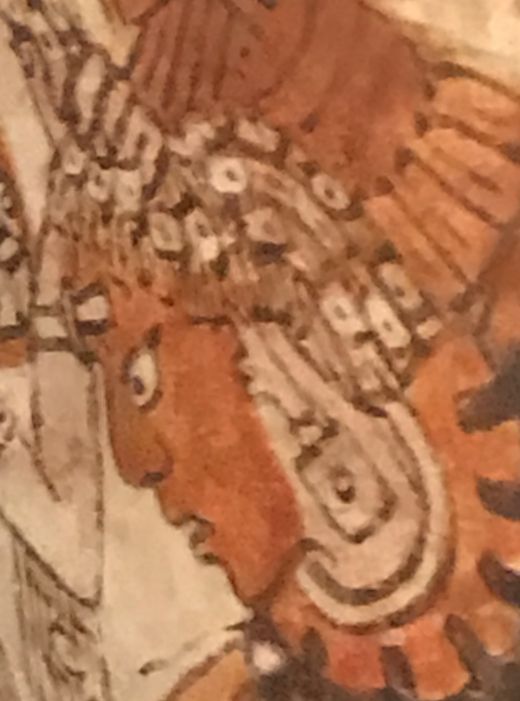 Maya-Kriegsvase in den staatlichen Museen zu Berlin. Detail 